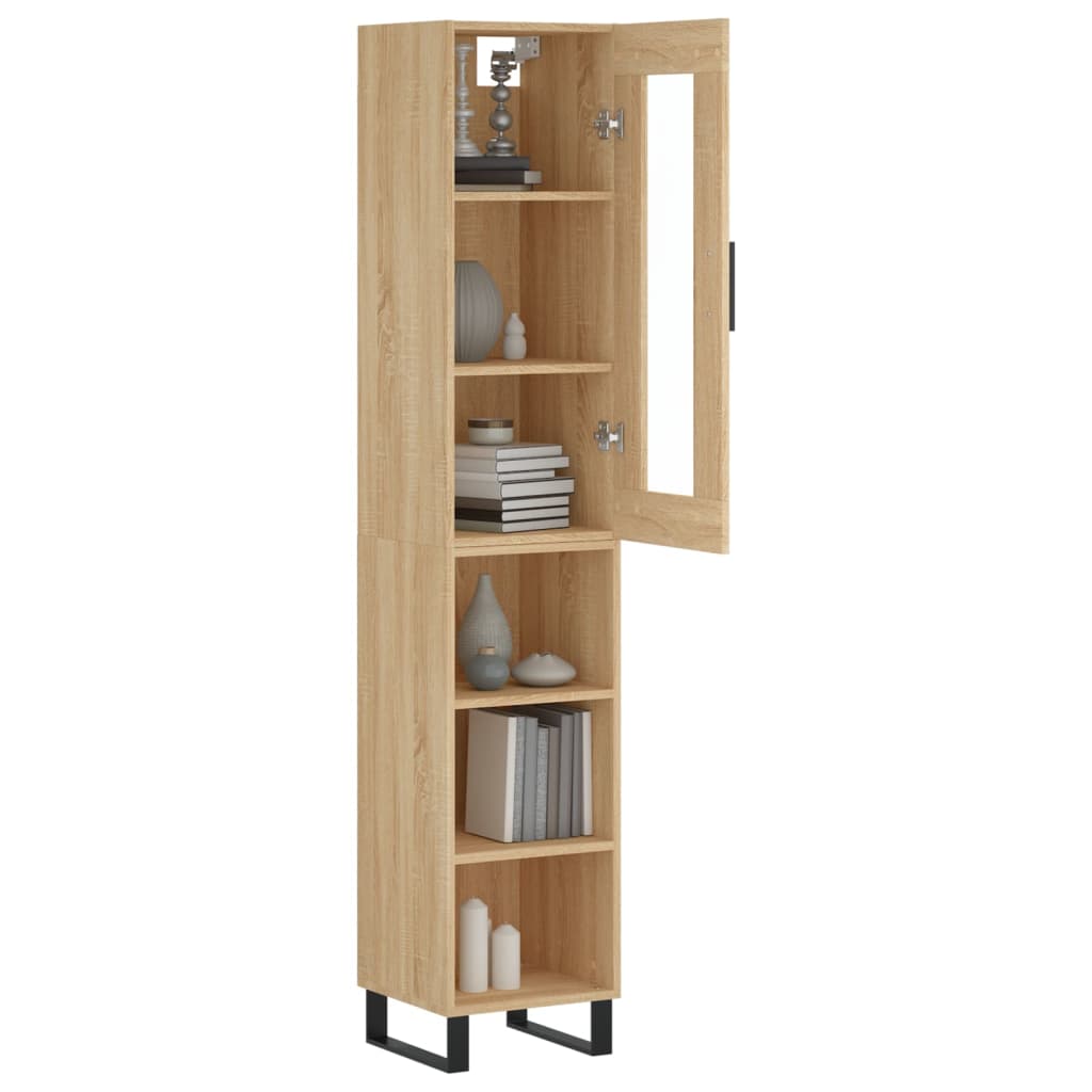 Visoka komoda hrasta sonome 34,5x34x180cm od konstruiranog drva