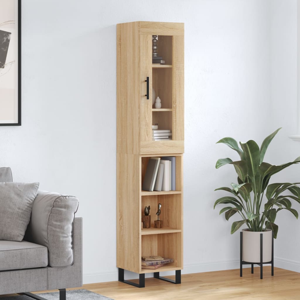 Visoka komoda hrasta sonome 34,5x34x180cm od konstruiranog drva