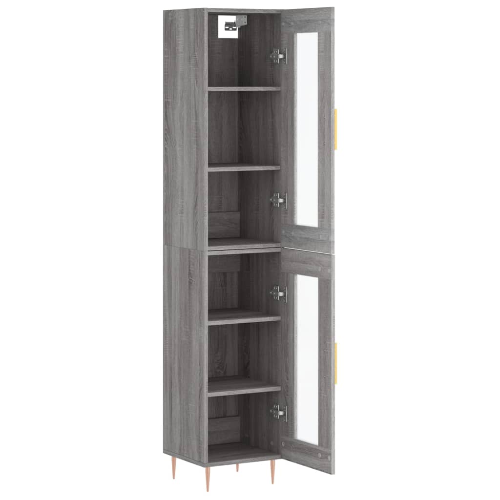 Visoka komoda siva sonome 34,5x34x180 cm od konstruiranog drva