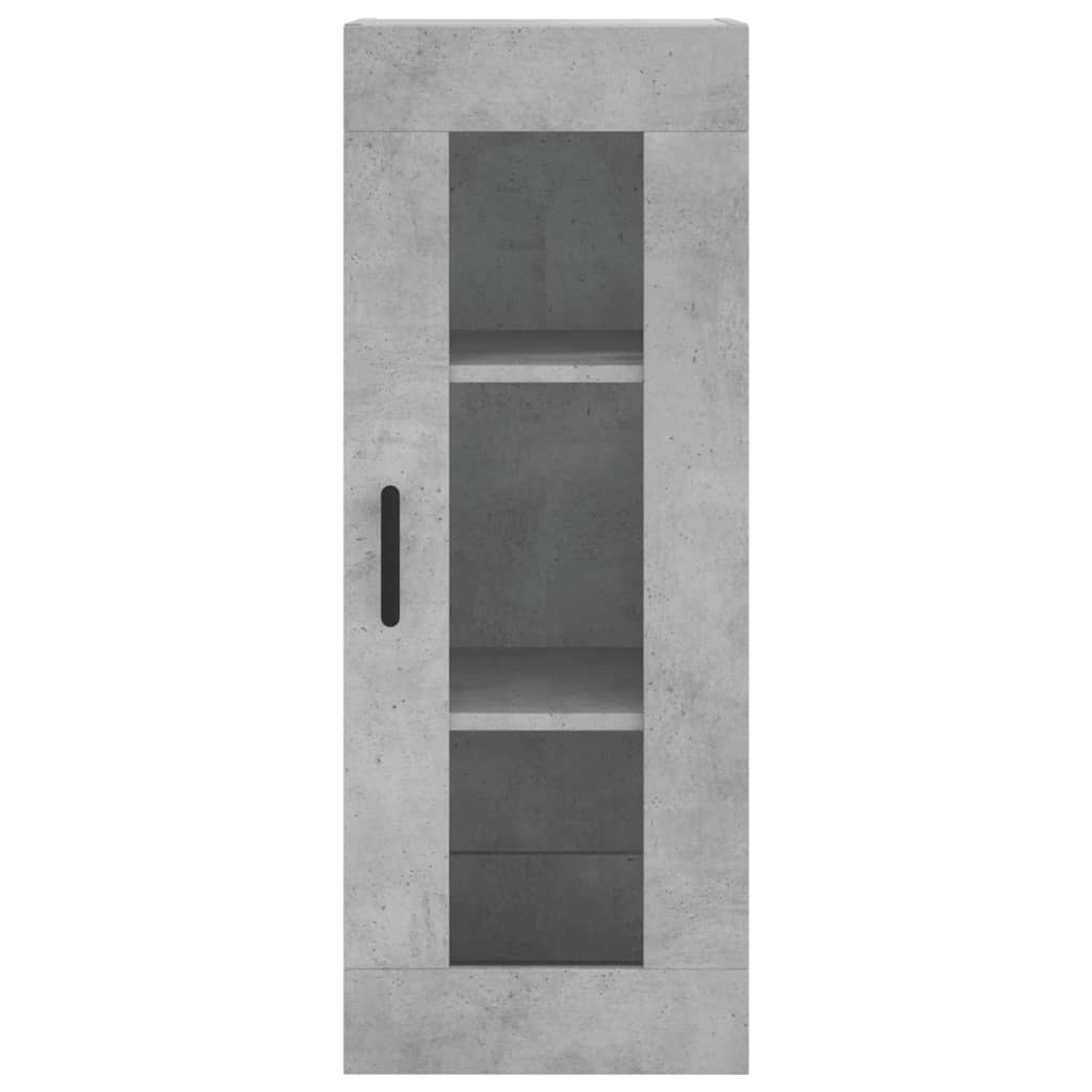 Visoka komoda siva betona 34,5x34x180 cm od konstruiranog drva