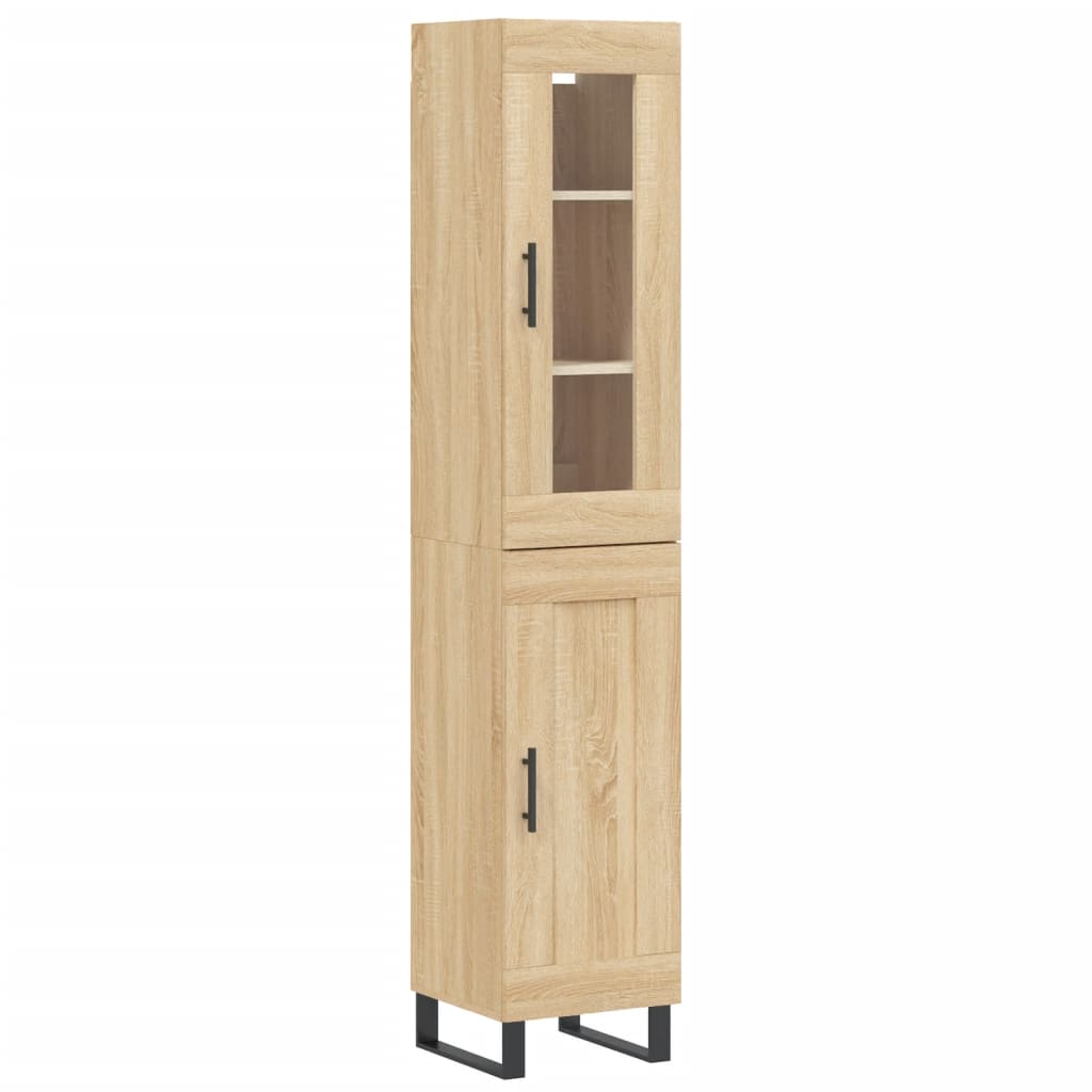 Visoka komoda hrasta sonome 34,5x34x180cm od konstruiranog drva