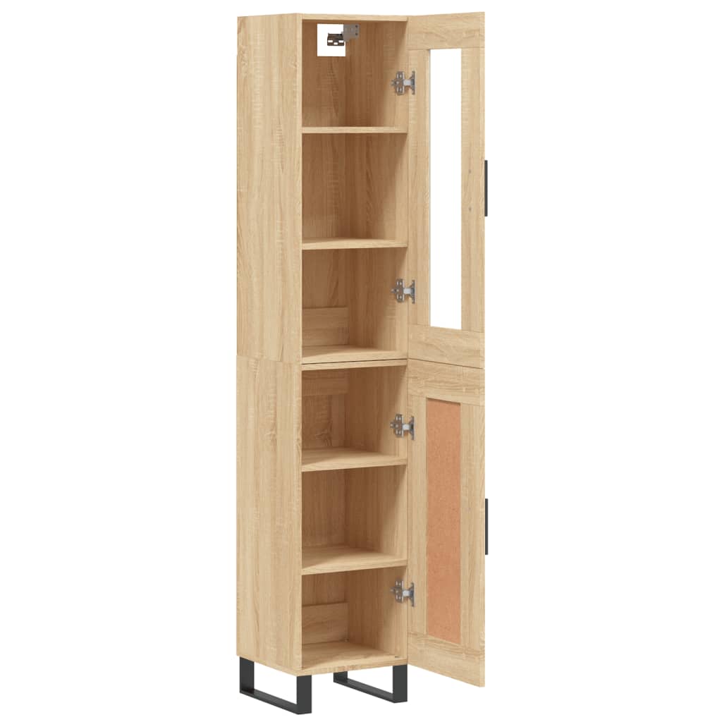 Visoka komoda hrasta sonome 34,5x34x180cm od konstruiranog drva