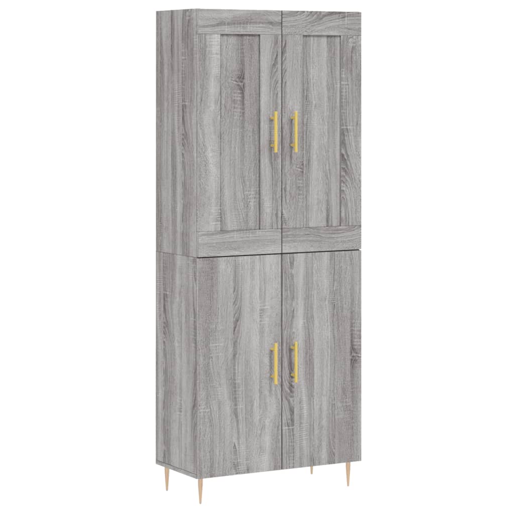Visoka komoda siva sonome 69,5x34x180 cm od konstruiranog drva