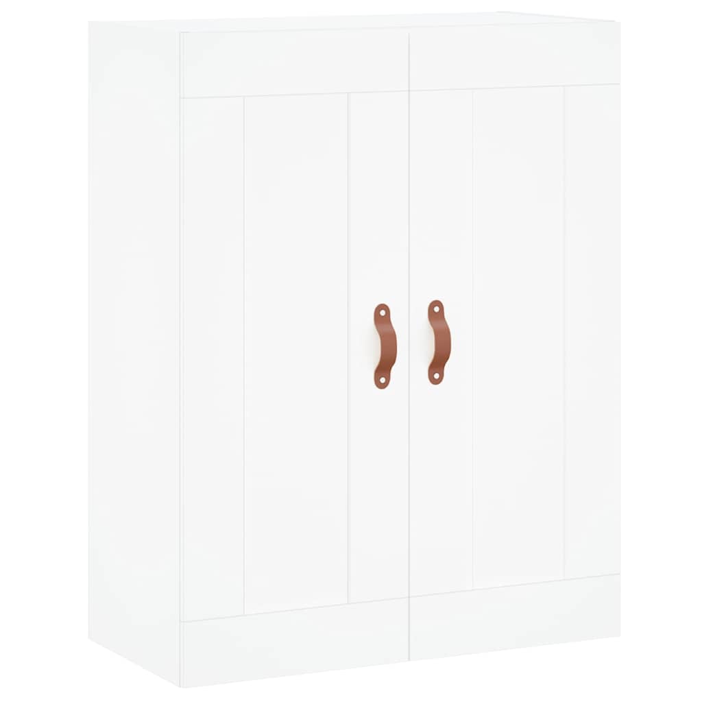 Visoka komoda bijela 69,5x34x180 cm konstruirano drvo