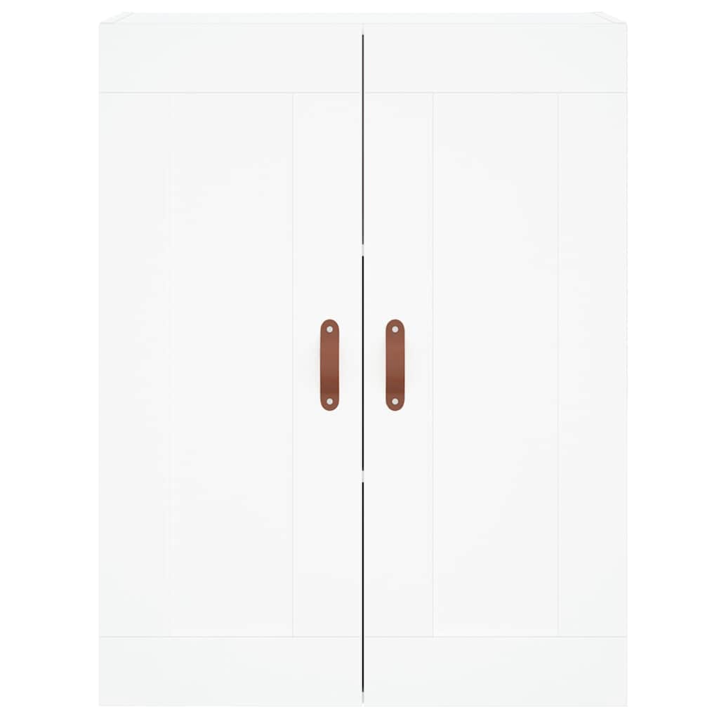 Visoka komoda bijela 69,5x34x180 cm konstruirano drvo