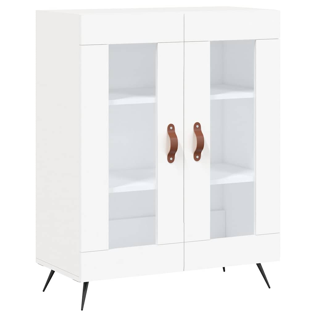 Visoka komoda bijela 69,5x34x180 cm konstruirano drvo