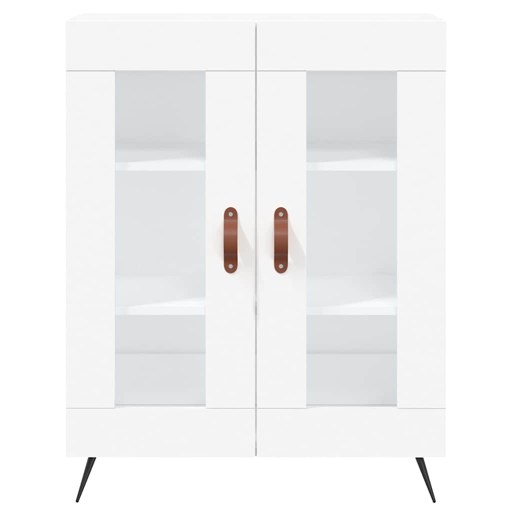 Visoka komoda bijela 69,5x34x180 cm konstruirano drvo