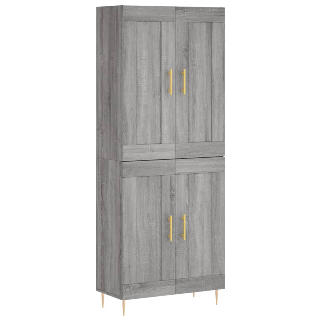 Visoka komoda siva sonome 69,5x34x180 cm od konstruiranog drva