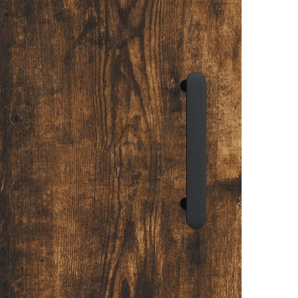 Visoka komoda dimljeni hrast 69,5x34x180 cm konstruiranog drva