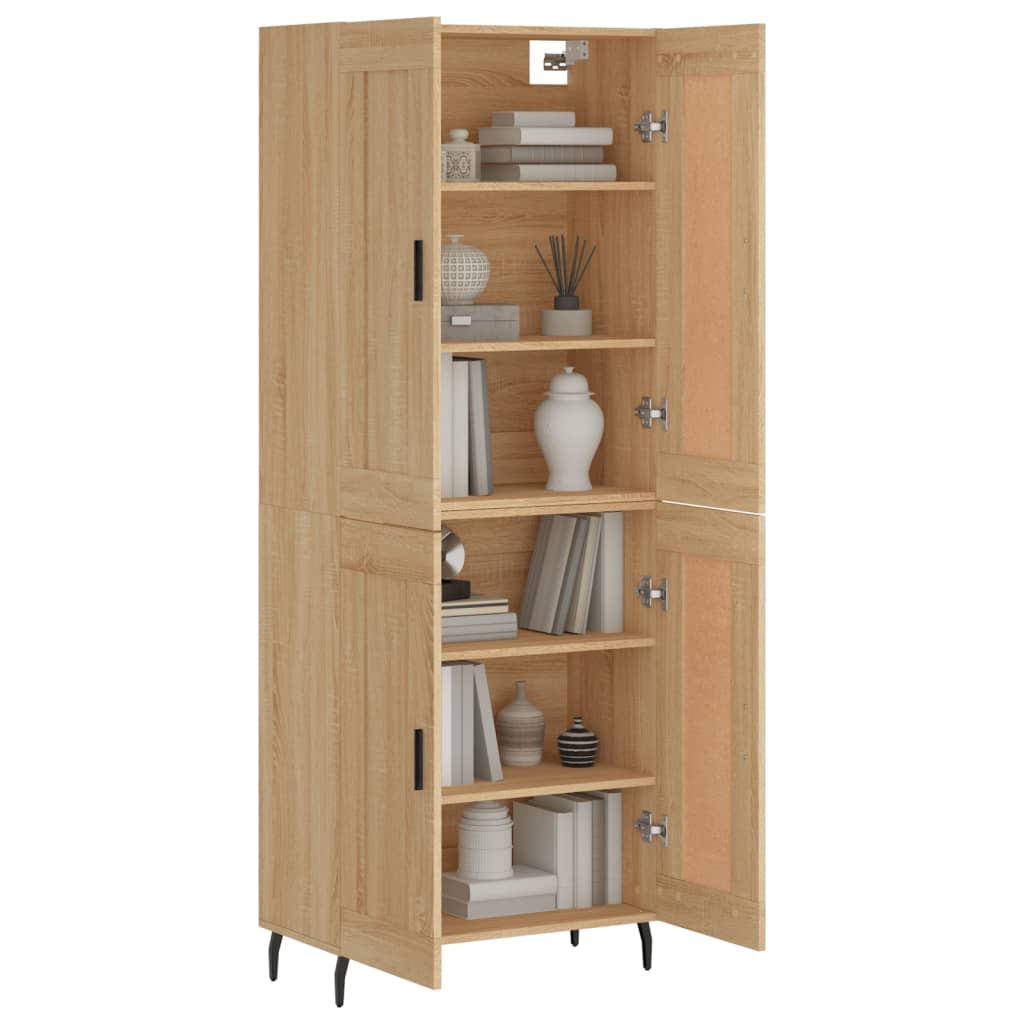 Visoka komoda hrasta sonome 69,5x34x180cm od konstruiranog drva