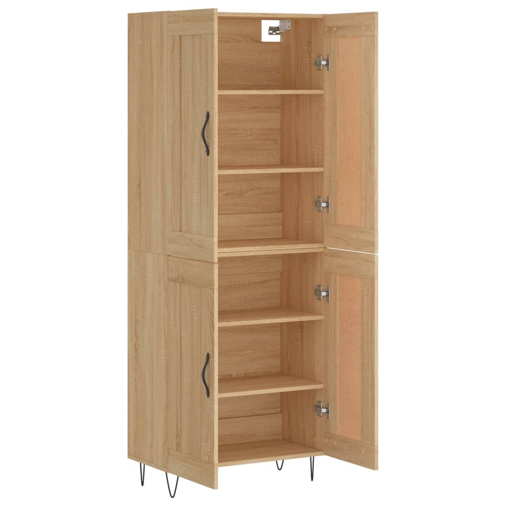 Visoka komoda hrasta sonome 69,5x34x180cm od konstruiranog drva