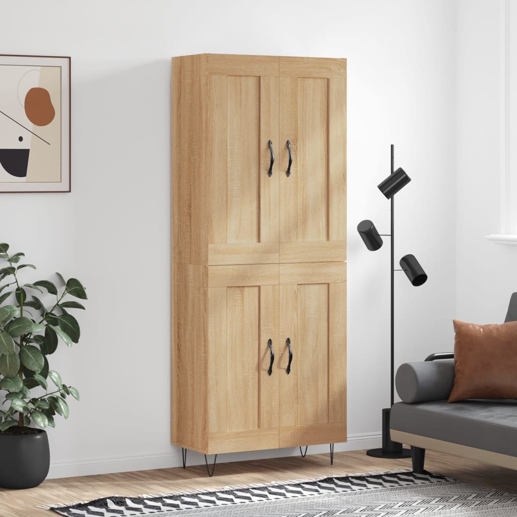 Visoka komoda hrasta sonome 69,5x34x180cm od konstruiranog drva