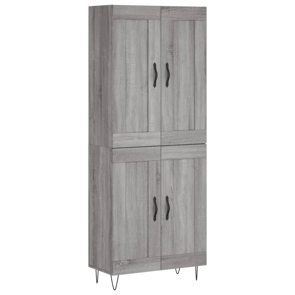 Visoka komoda siva sonome 69,5x34x180 cm od konstruiranog drva