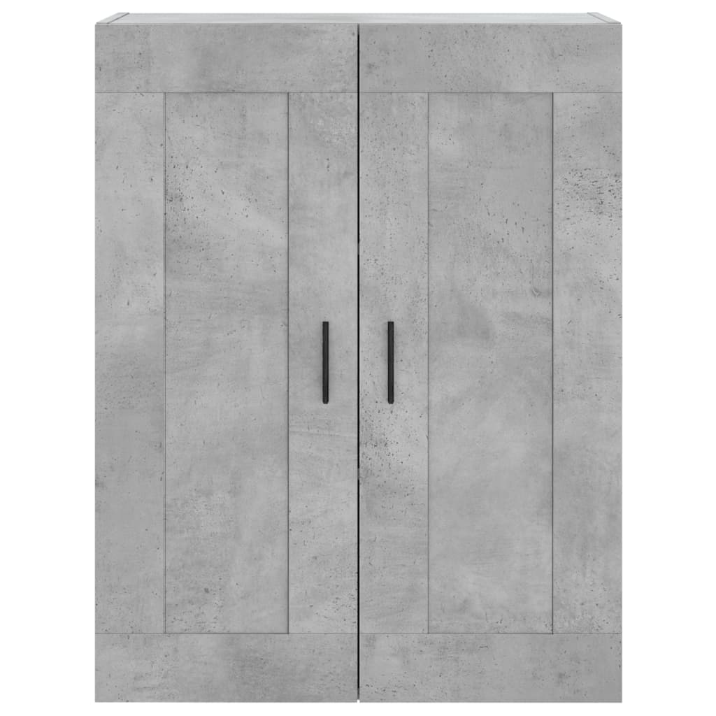 Visoka komoda siva betona 69,5x34x180 cm od konstruiranog drva