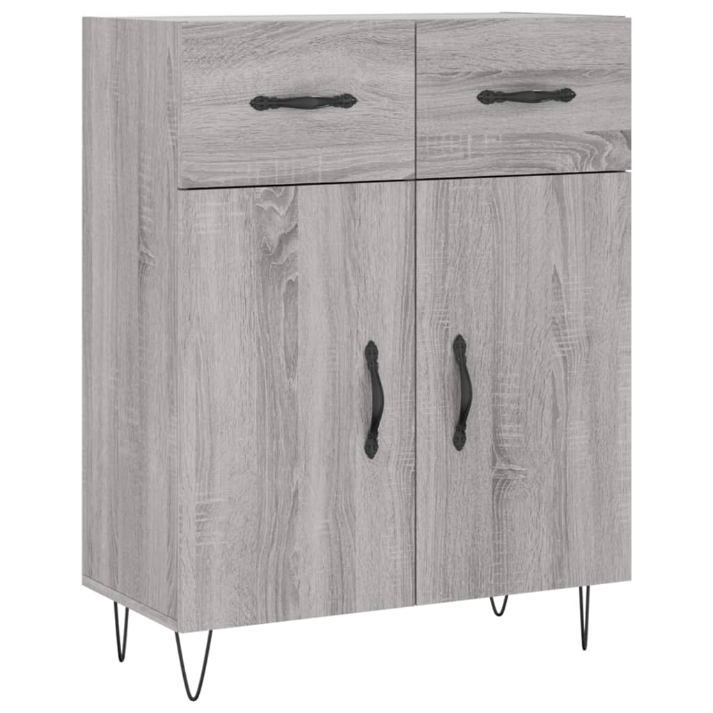 Visoka komoda siva sonome 69,5x34x180 cm od konstruiranog drva