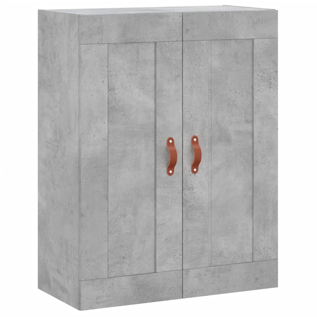 Visoka komoda siva betona 69,5x34x180 cm od konstruiranog drva