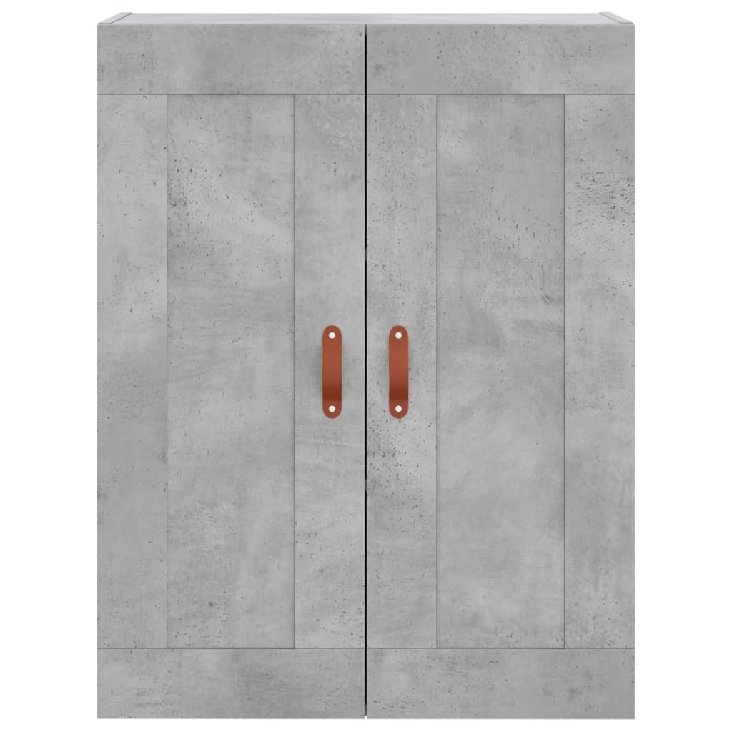 Visoka komoda siva betona 69,5x34x180 cm od konstruiranog drva