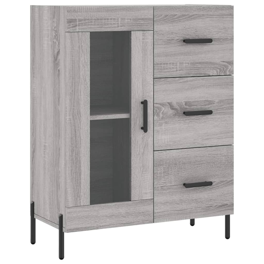 Visoka komoda siva sonome 69,5x34x180 cm od konstruiranog drva
