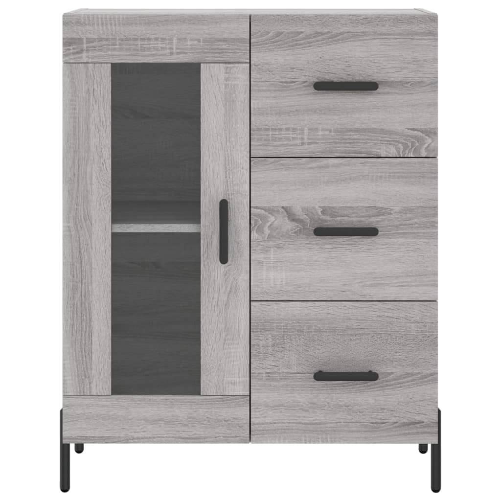 Visoka komoda siva sonome 69,5x34x180 cm od konstruiranog drva