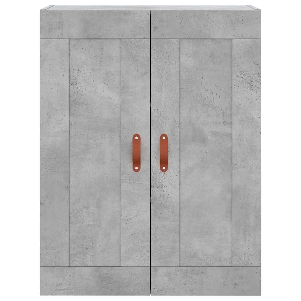 Visoka komoda siva betona 69,5x34x180 cm od konstruiranog drva