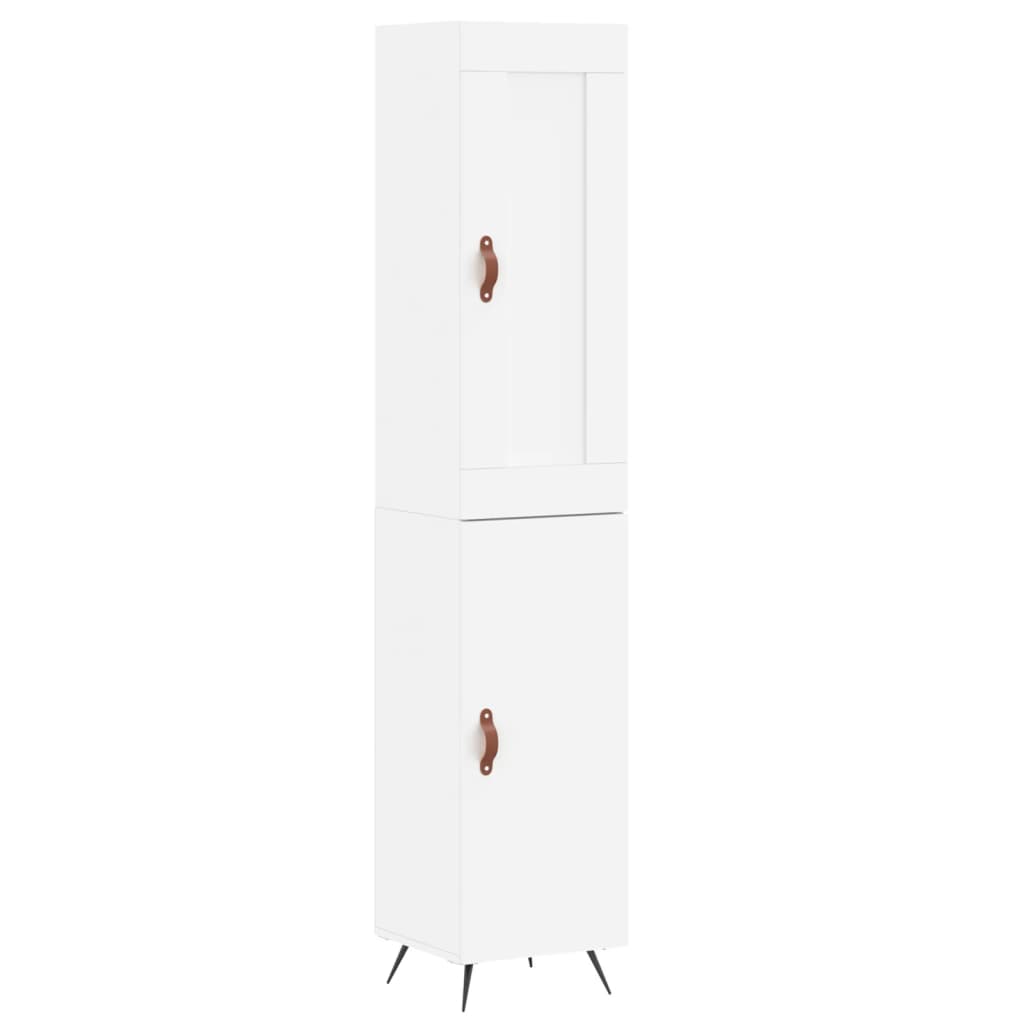 Visoka komoda bijeli 34,5x34x180 cm od konstruiranog drva