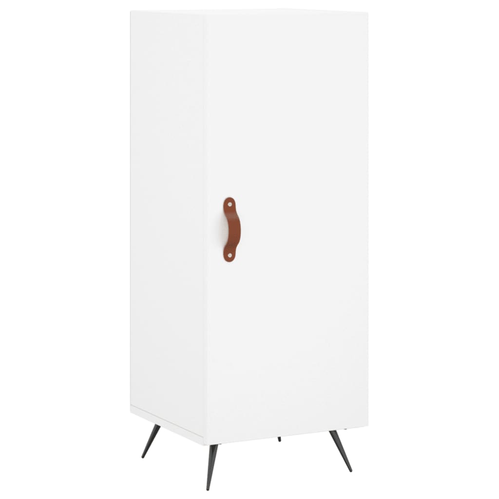 Visoka komoda bijeli 34,5x34x180 cm od konstruiranog drva