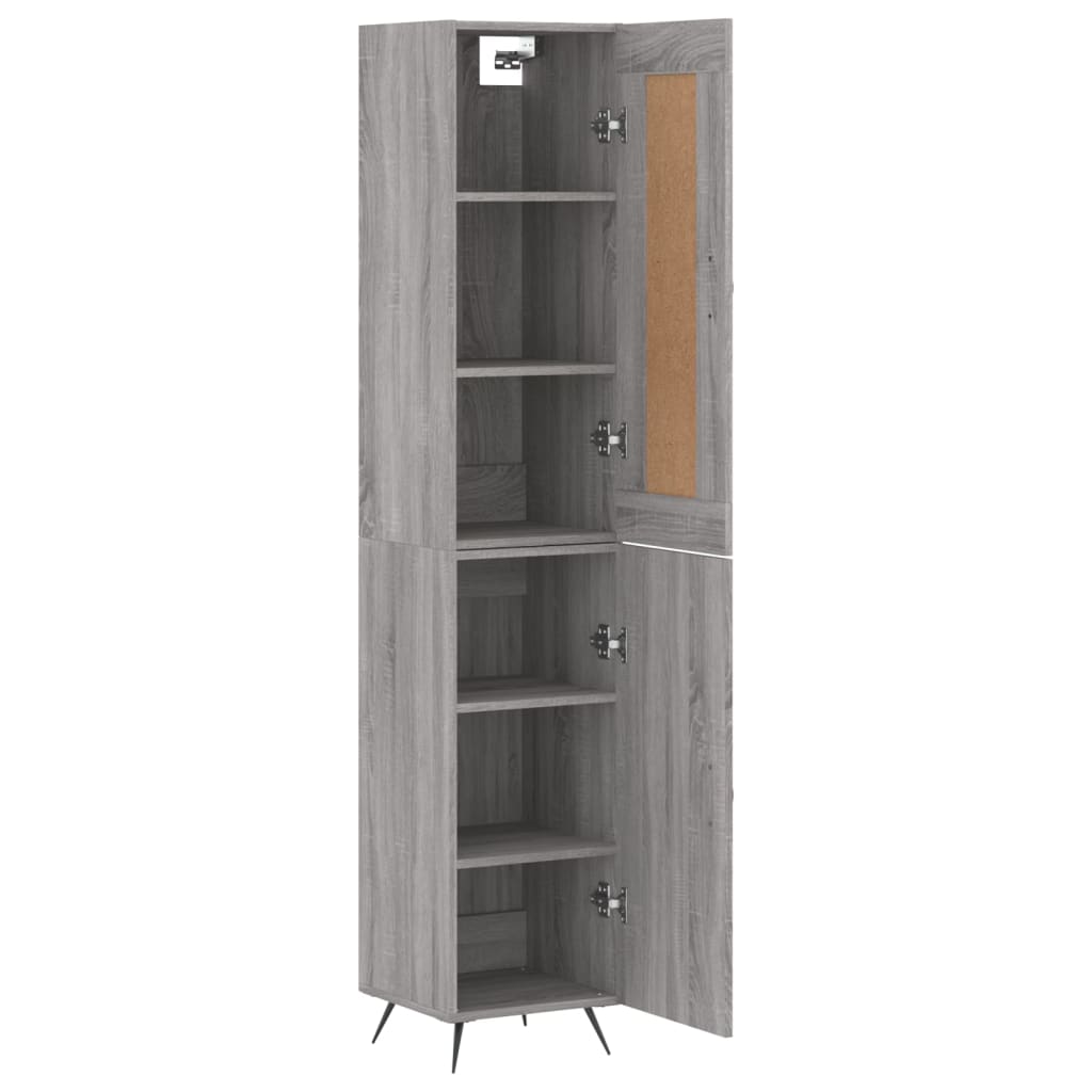 Visoka komoda siva sonome 34,5x34x180 cm od konstruiranog drva