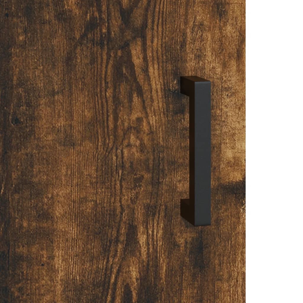 Visoka komoda dimljeni hrast 34,5x34x180cm konstruiranog drva