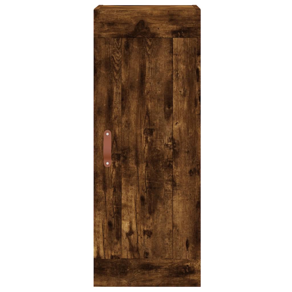 Visoka komoda dimljeni hrast 34,5x34x180cm konstruiranog drva