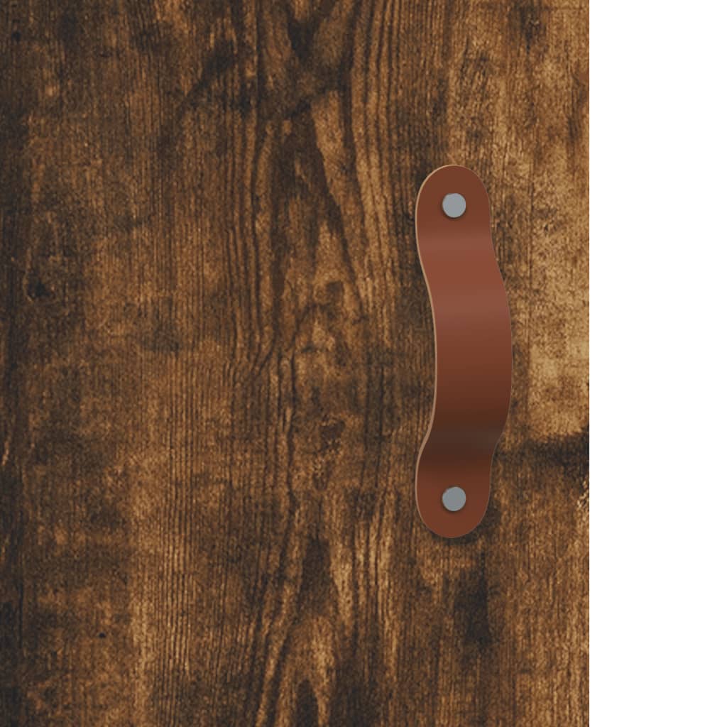 Visoka komoda dimljeni hrast 34,5x34x180cm konstruiranog drva