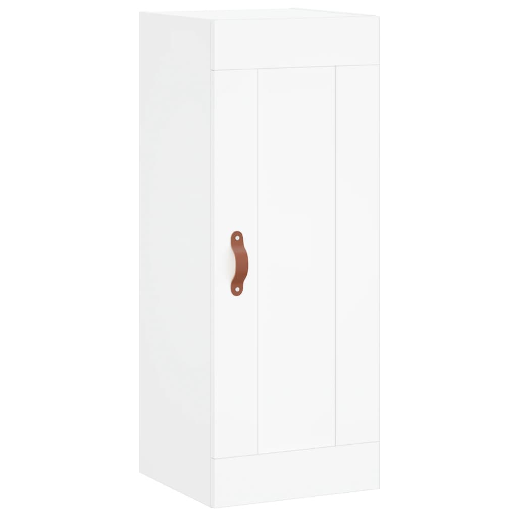 Visoka komoda bijeli 34,5x34x180 cm od konstruiranog drva