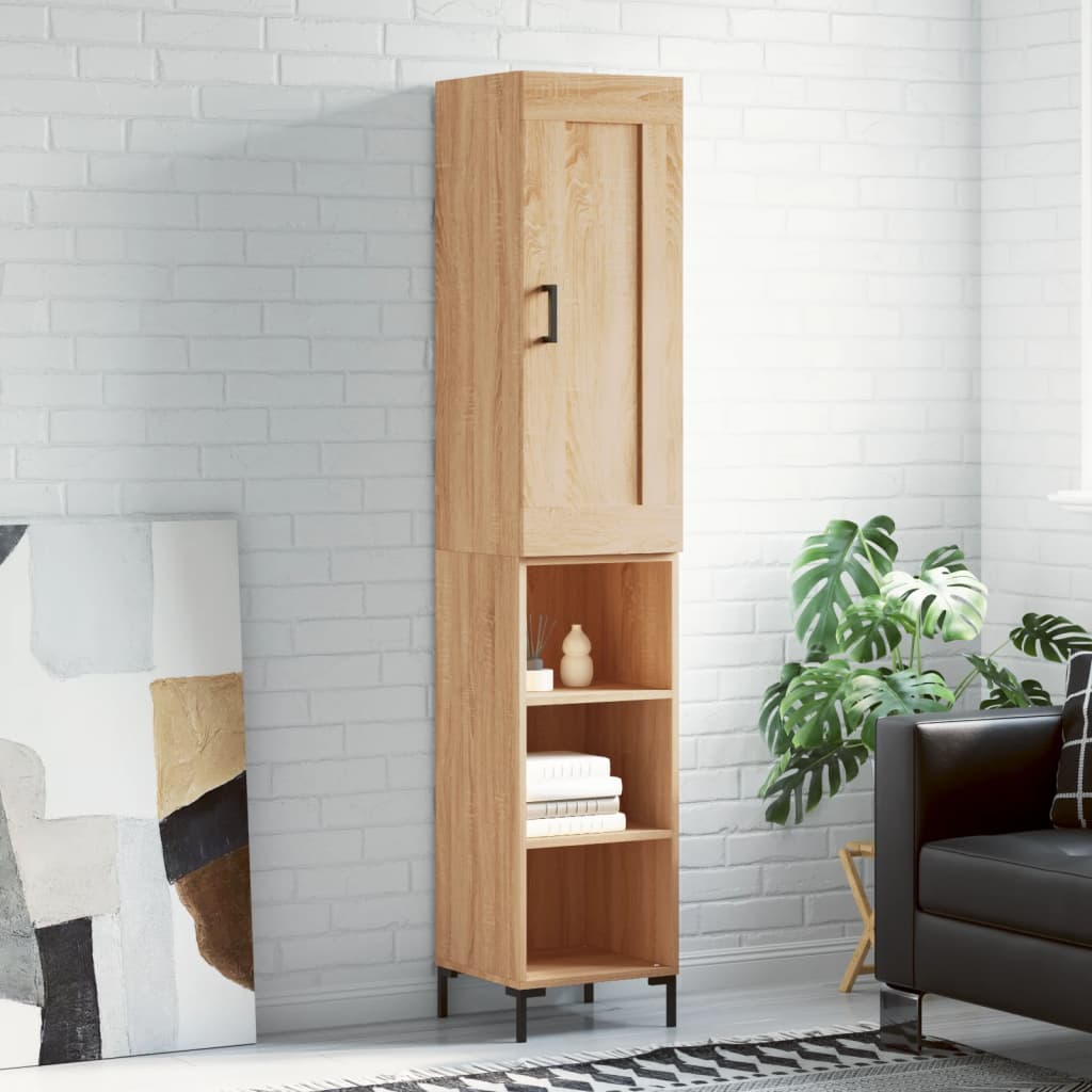 Visoka komoda hrasta sonome 34,5x34x180cm od konstruiranog drva
