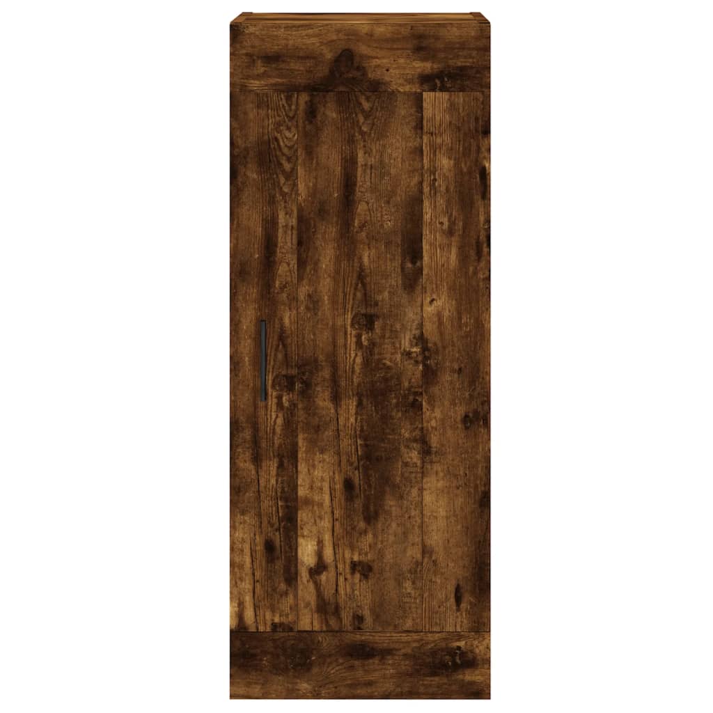 Visoka komoda dimljeni hrast 34,5x34x180cm konstruiranog drva