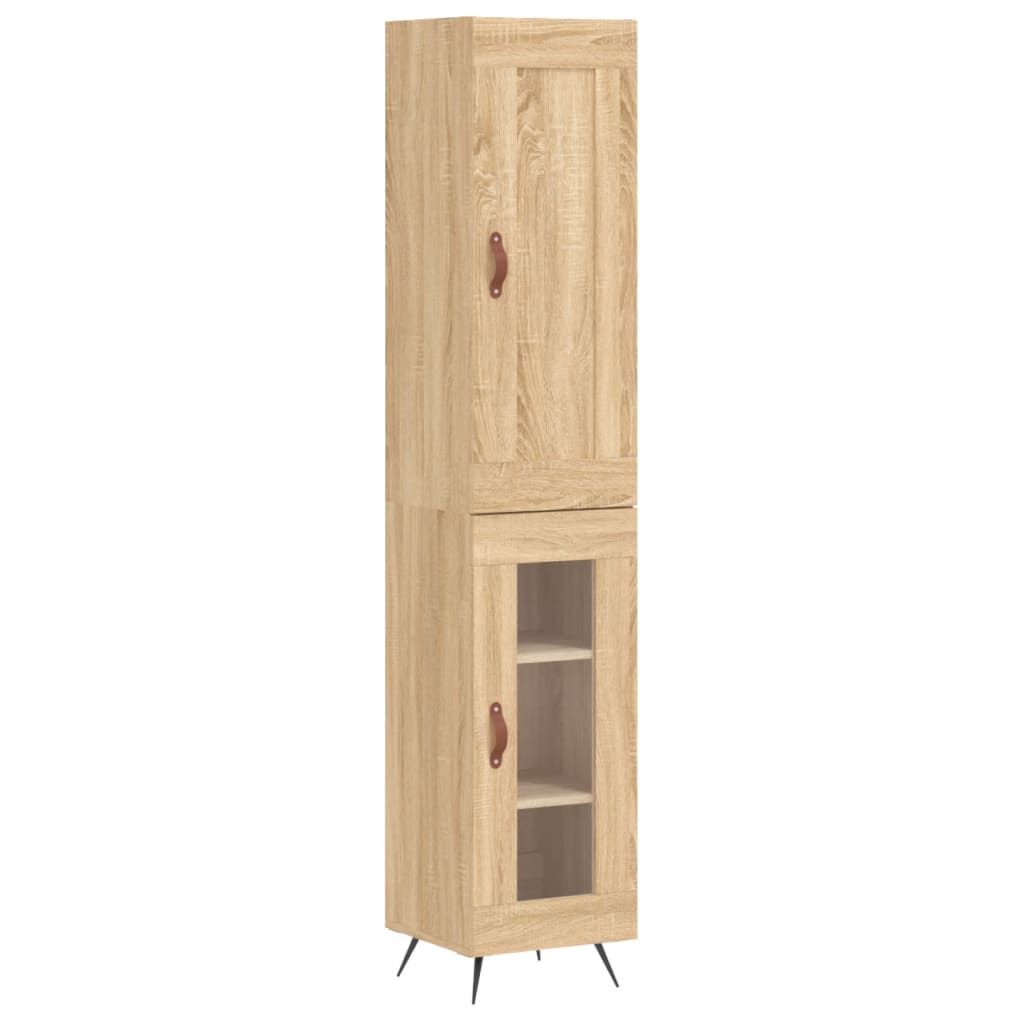 Visoka komoda hrasta sonome 34,5x34x180cm od konstruiranog drva