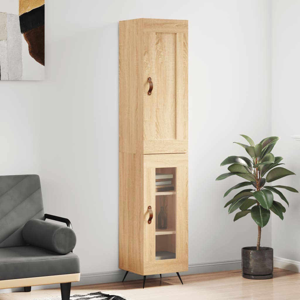 Visoka komoda hrasta sonome 34,5x34x180cm od konstruiranog drva