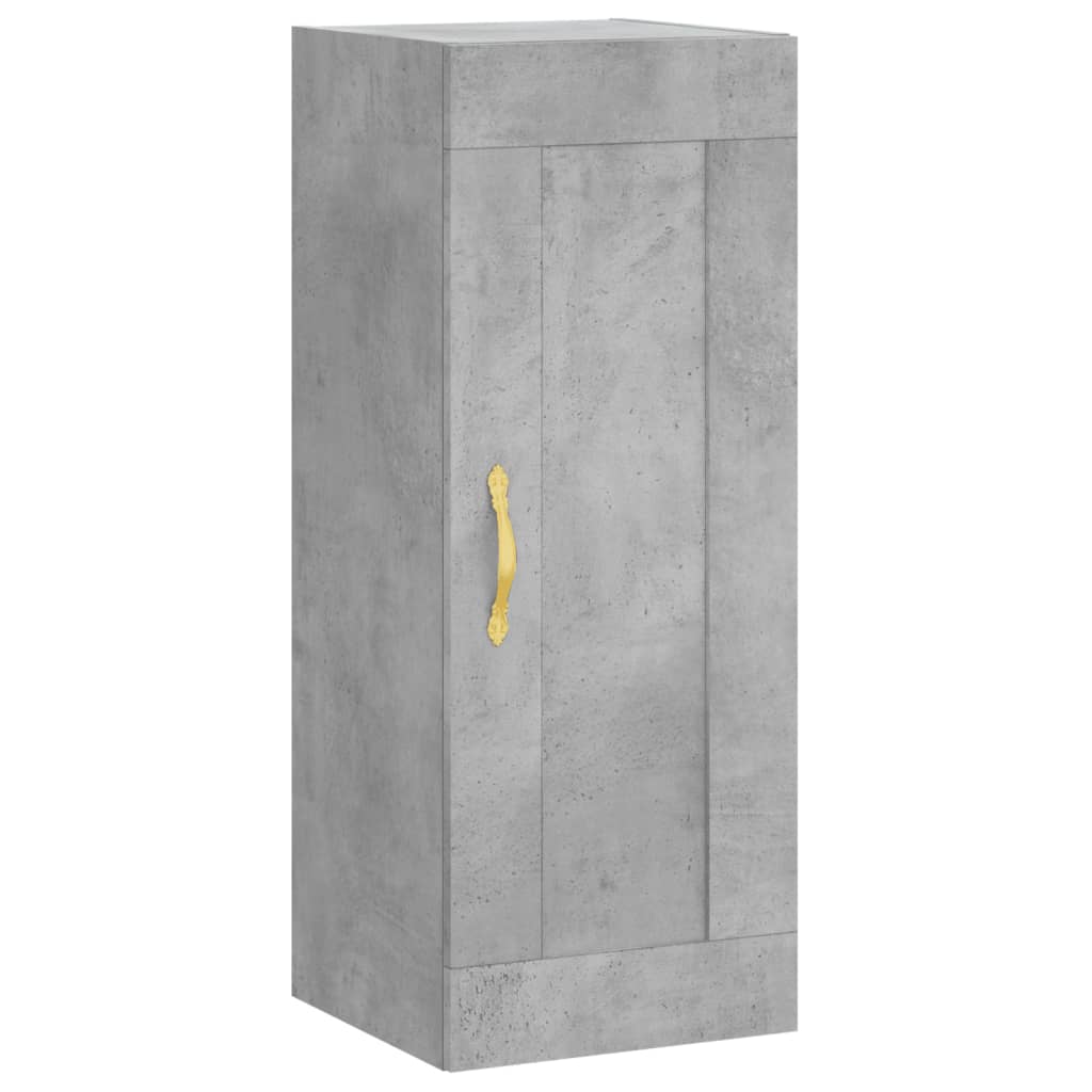 Visoka komoda siva betona 34,5x34x180 cm od konstruiranog drva
