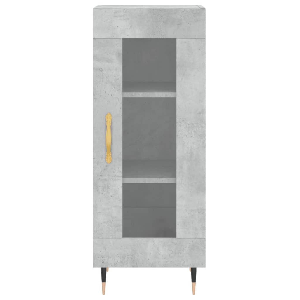Visoka komoda siva betona 34,5x34x180 cm od konstruiranog drva