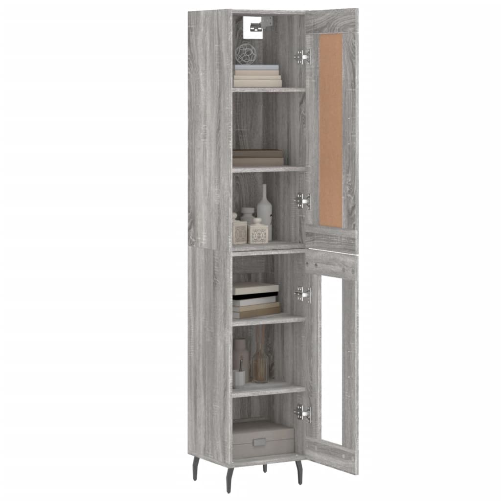 Visoka komoda siva sonome 34,5x34x180 cm od konstruiranog drva