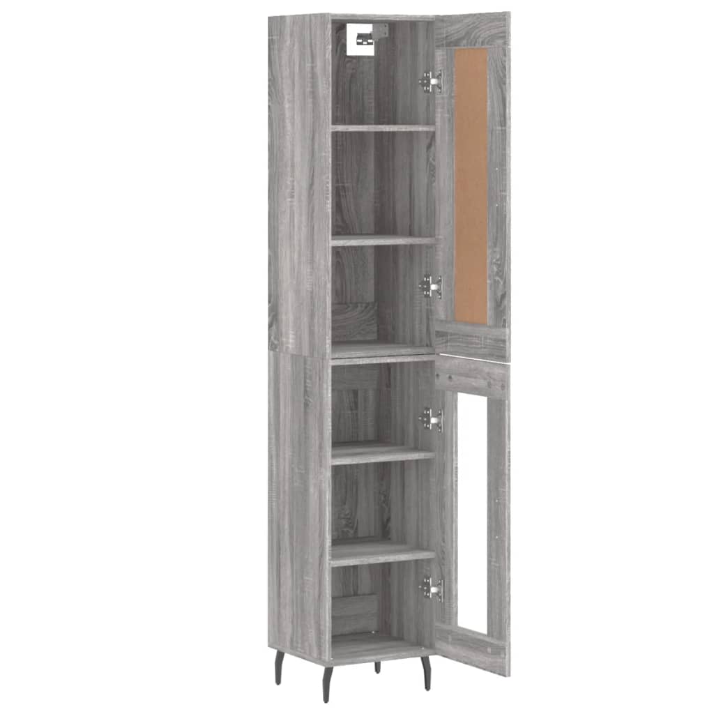 Visoka komoda siva sonome 34,5x34x180 cm od konstruiranog drva