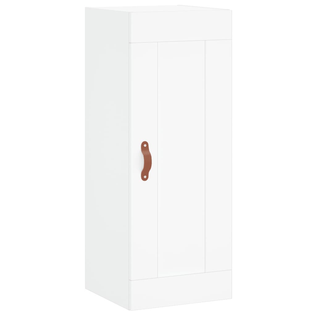 Visoka komoda bijeli 34,5x34x180 cm od konstruiranog drva