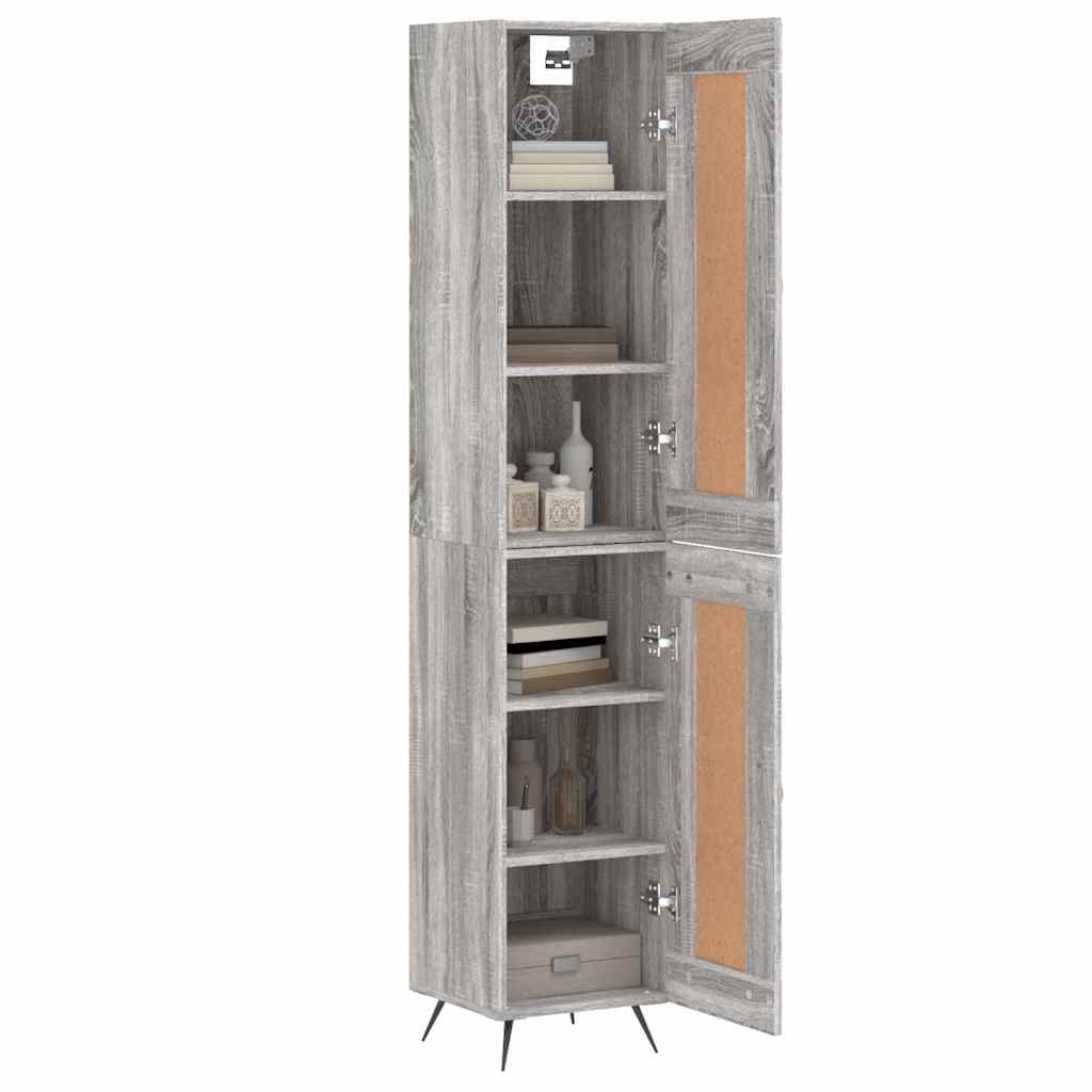 Visoka komoda siva sonome 34,5x34x180 cm od konstruiranog drva