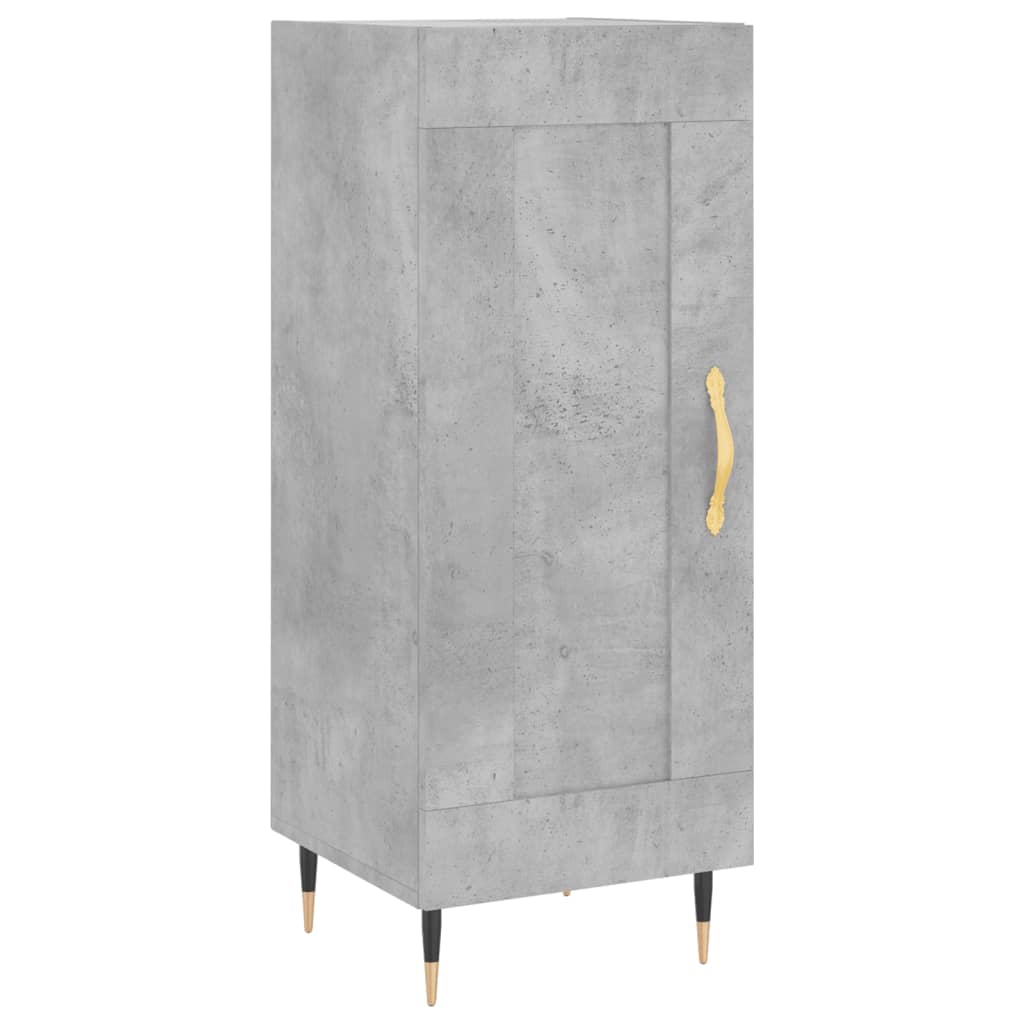 Visoka komoda siva betona 34,5x34x180 cm od konstruiranog drva