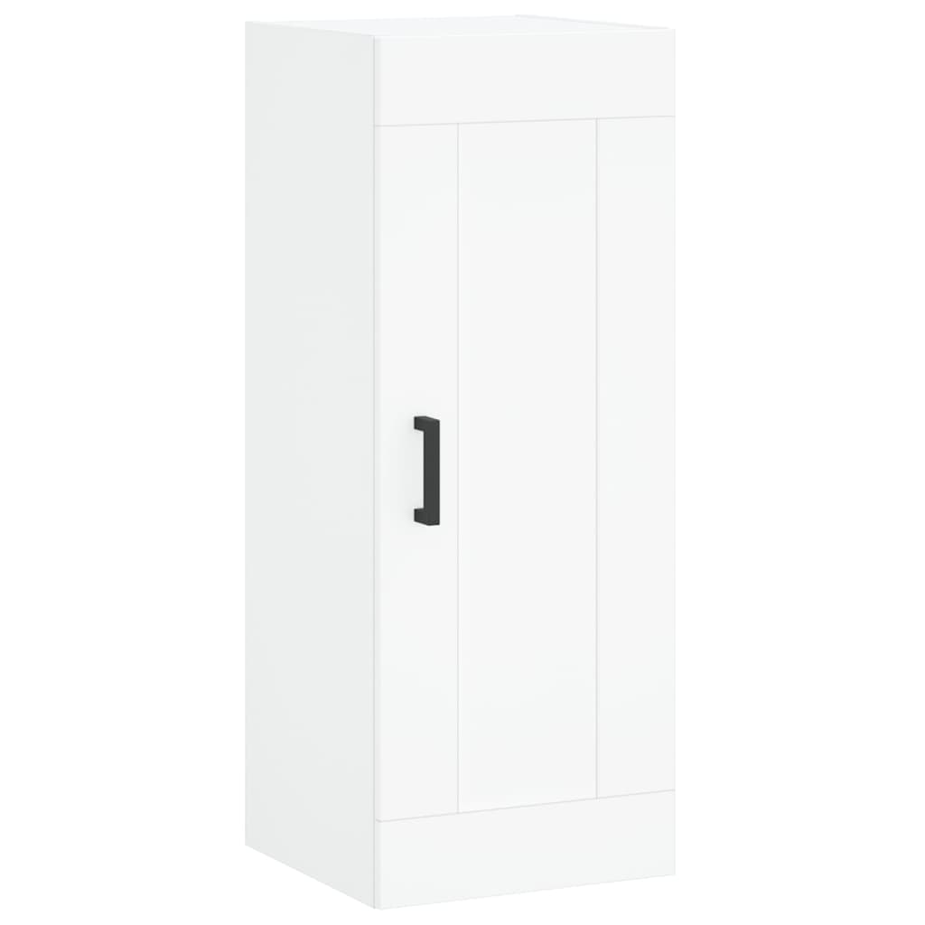 Visoka komoda bijeli 34,5x34x180 cm od konstruiranog drva