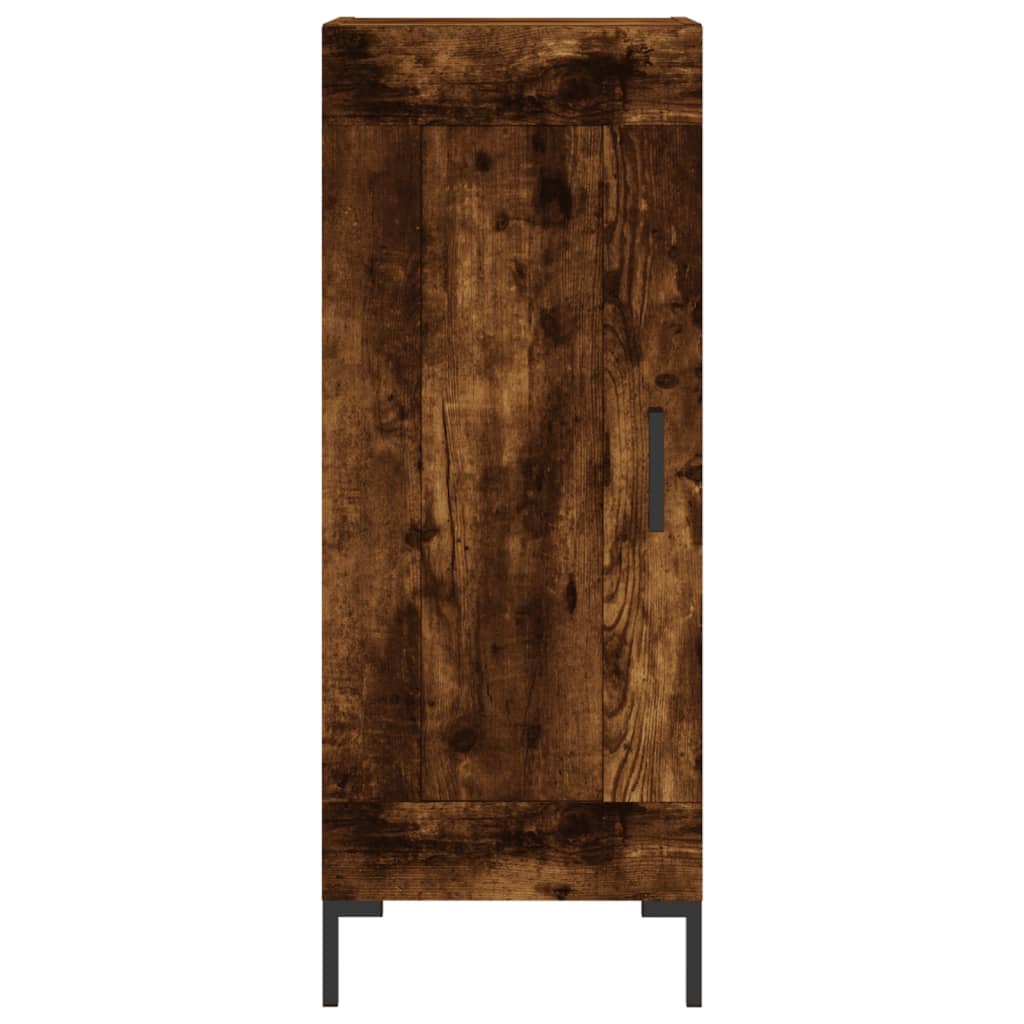Visoka komoda dimljeni hrast 34,5x34x180cm konstruiranog drva