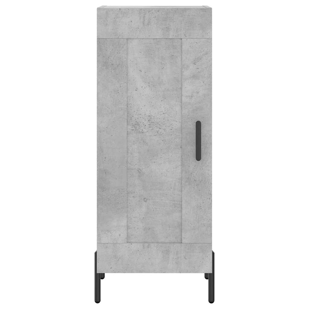 Visoka komoda siva betona 34,5x34x180 cm od konstruiranog drva