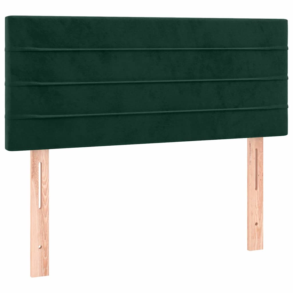Box spring krevet s madracem tamnozeleni 90x190 cm baršunasti