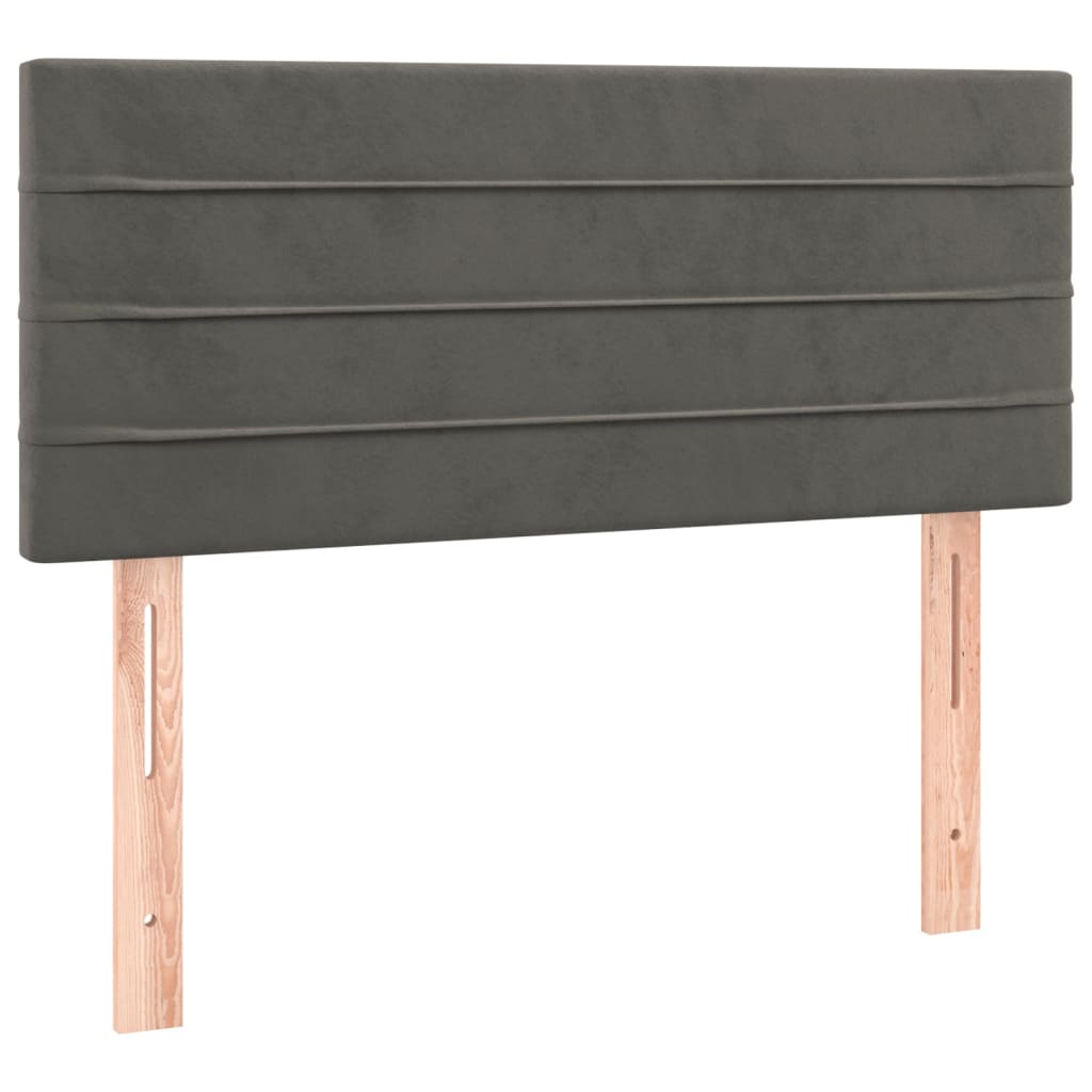 Box spring krevet s madracem tamnosivi 100x200 cm baršunasti