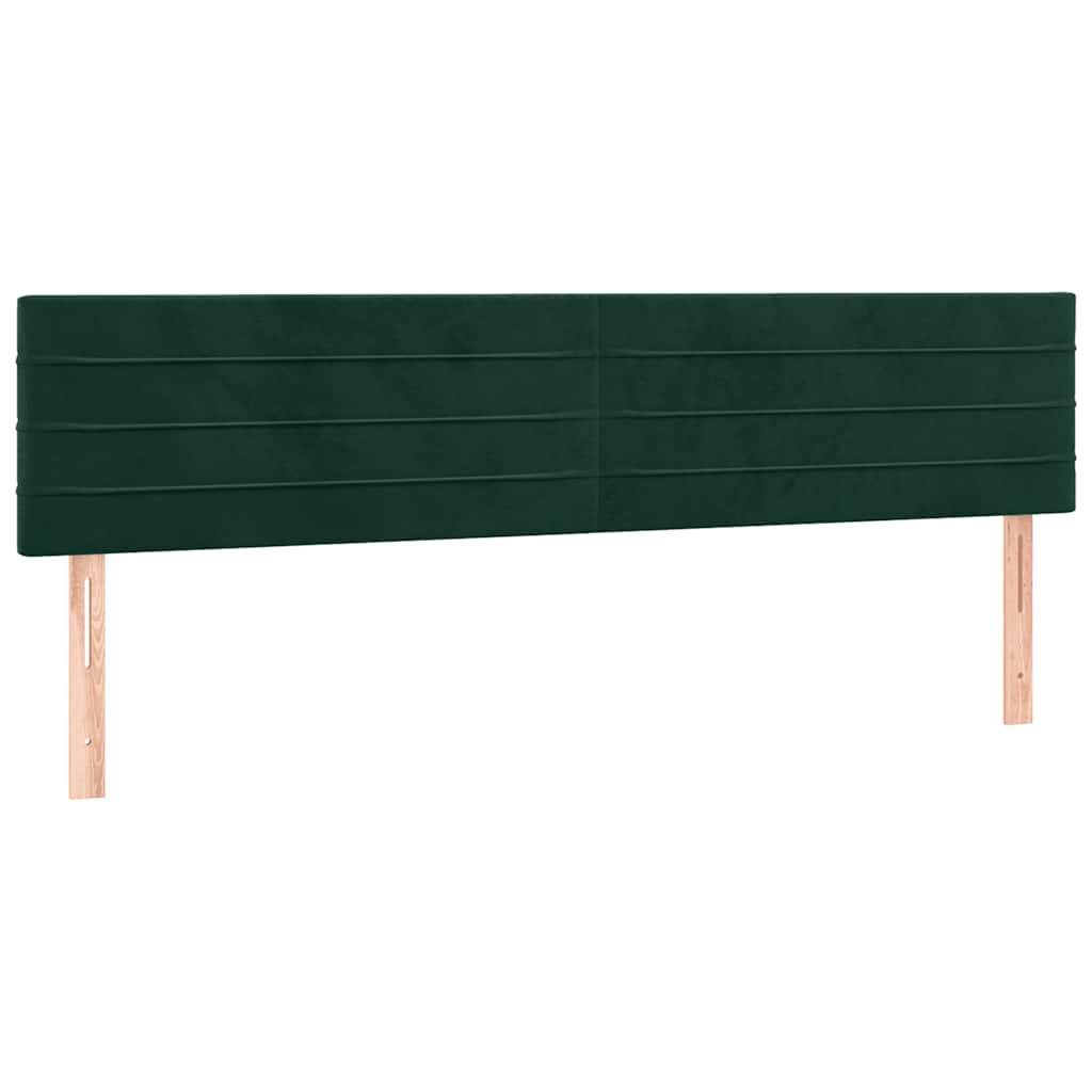 Krevet s oprugama i madracem tamnozeleni 200x200 cm baršunasti