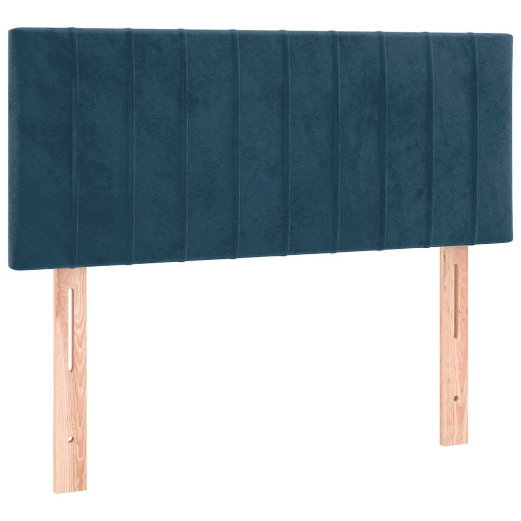 Box spring krevet s madracem tamnoplavi 120 x 200 cm baršunasti
