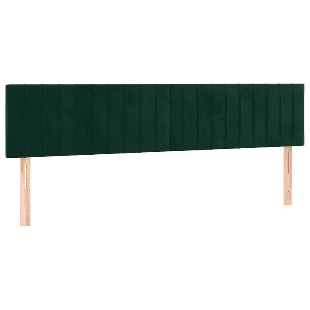 Krevet s oprugama i madracem tamnozeleni 160x200 cm baršunasti